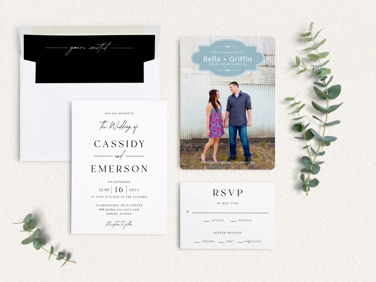 Front of Save the Date Card