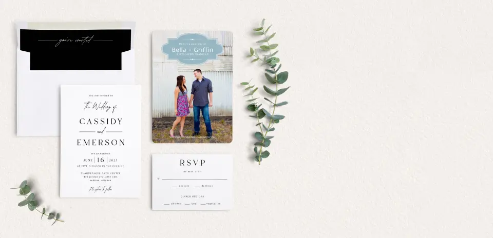 Front of Save the Date Card