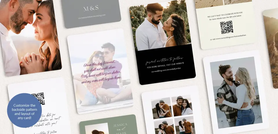 Back of Save the Date Card