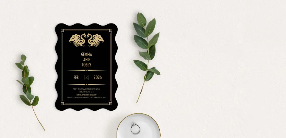 Save the Date Card with Optional Guest Addressing Service