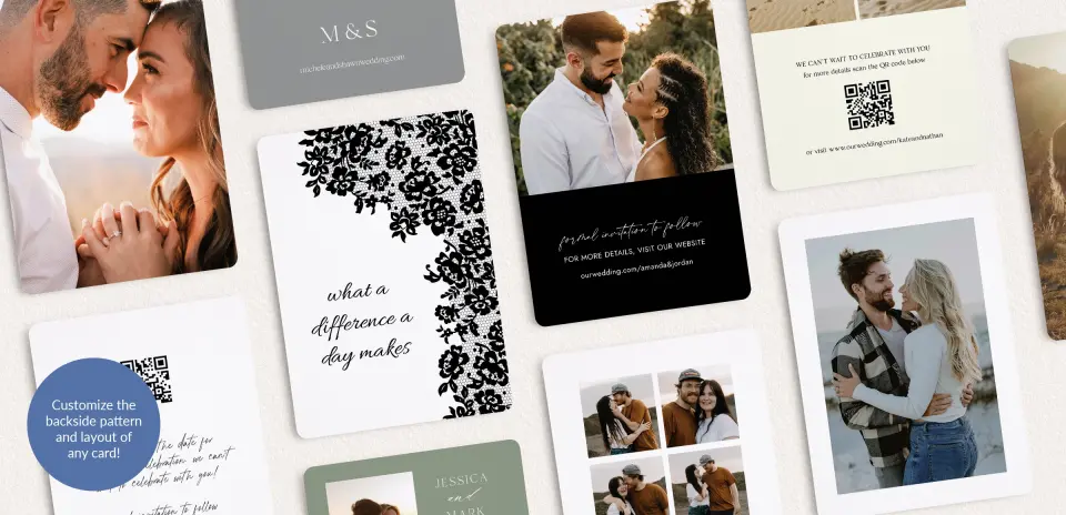 Back of Save the Date Card