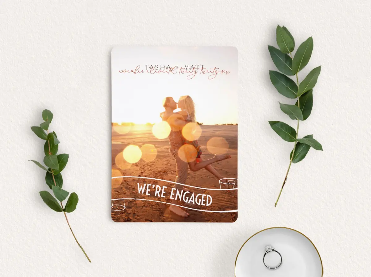 Save the Date Card with Optional Guest Addressing Service