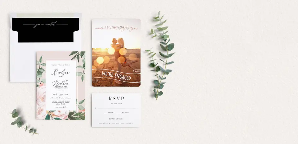 Front of Save the Date Card