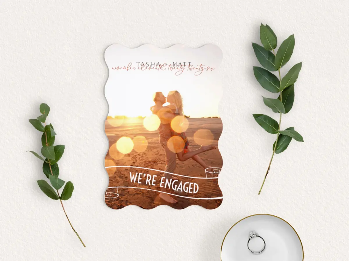 Save the Date Card with Optional Guest Addressing Service