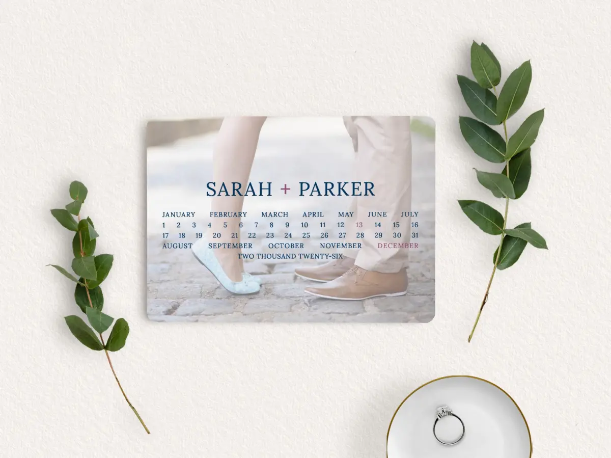 Save the Date Card with Optional Guest Addressing Service