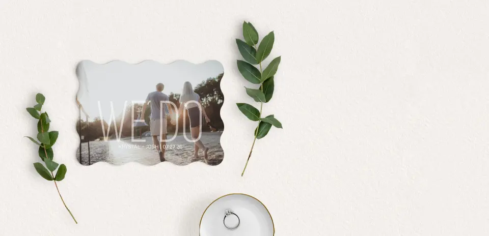 Save the Date Card with Optional Guest Addressing Service