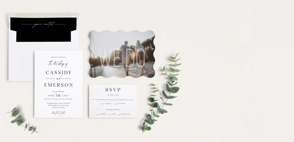 Front of Save the Date Card
