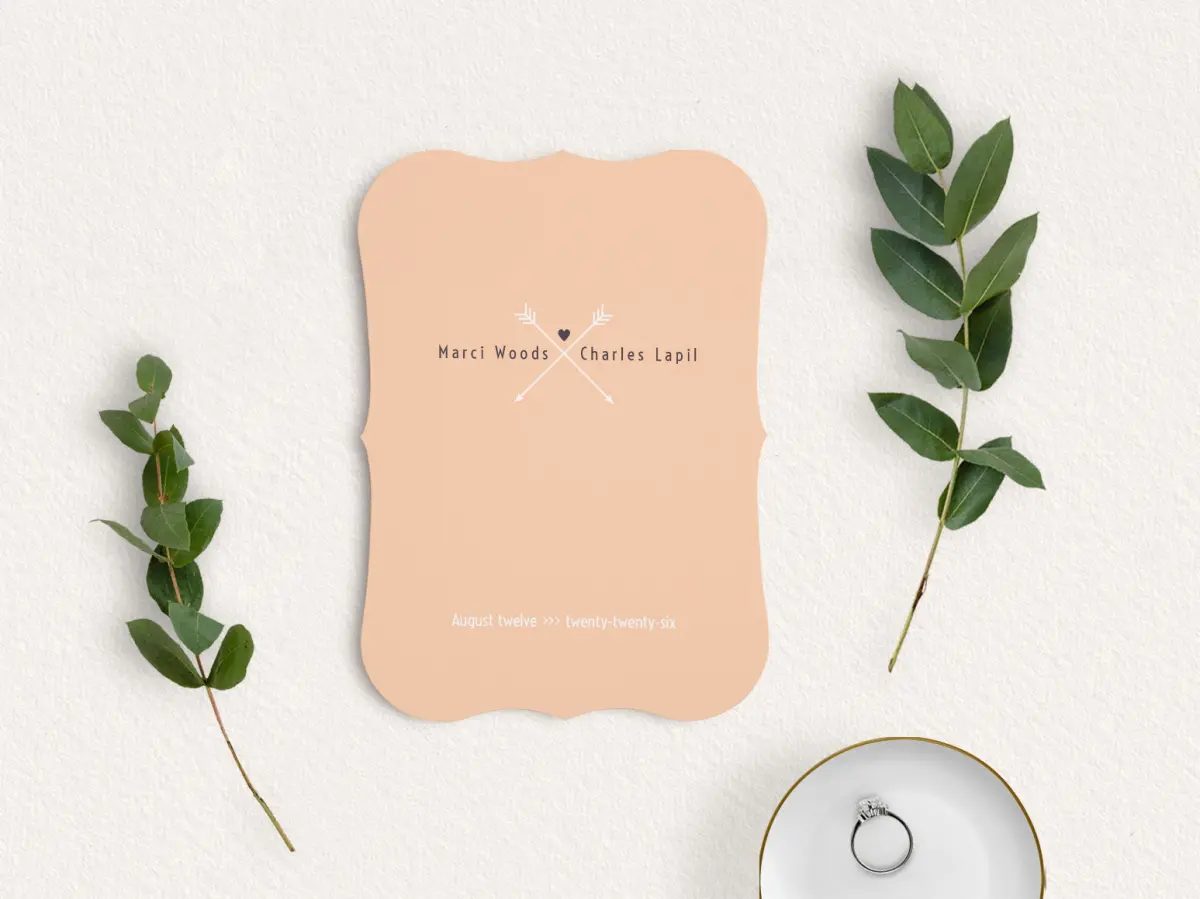 Save the Date Card with Optional Guest Addressing Service