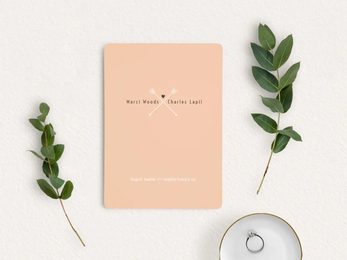 Save the Date Card with Optional Guest Addressing Service