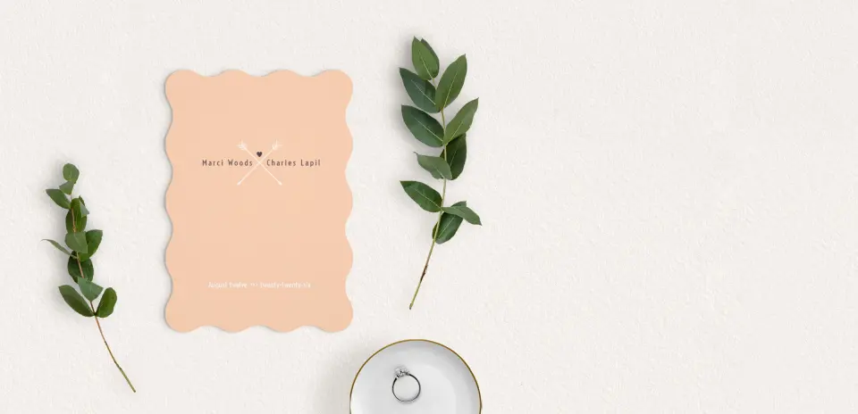Save the Date Card with Optional Guest Addressing Service