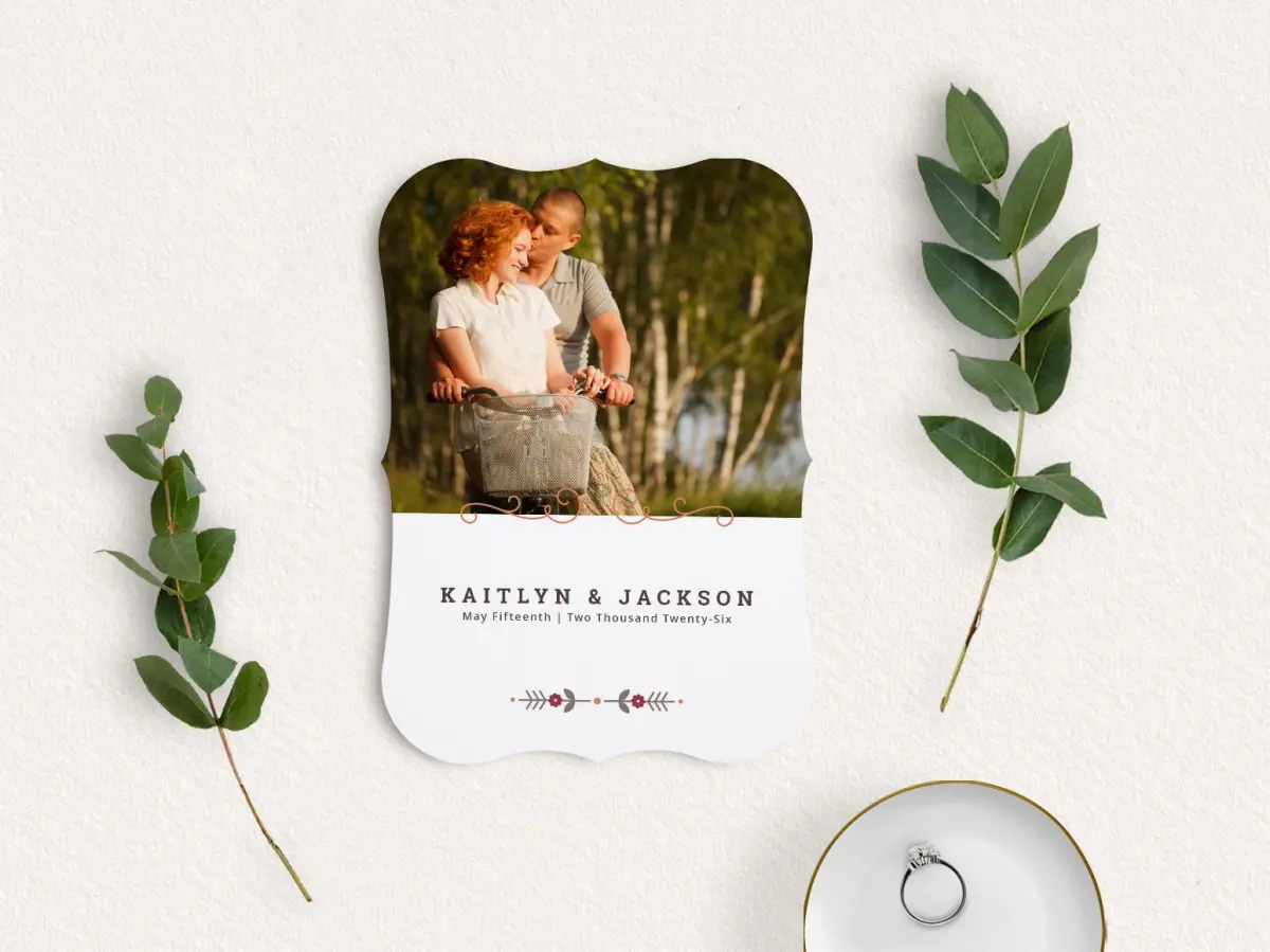 Save the Date Card with Optional Guest Addressing Service