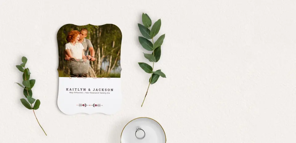 Save the Date Card with Optional Guest Addressing Service