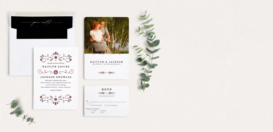 Front of Save the Date Card