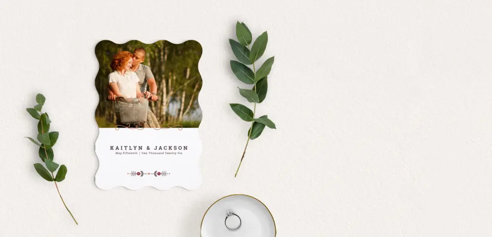 Save the Date Card with Optional Guest Addressing Service