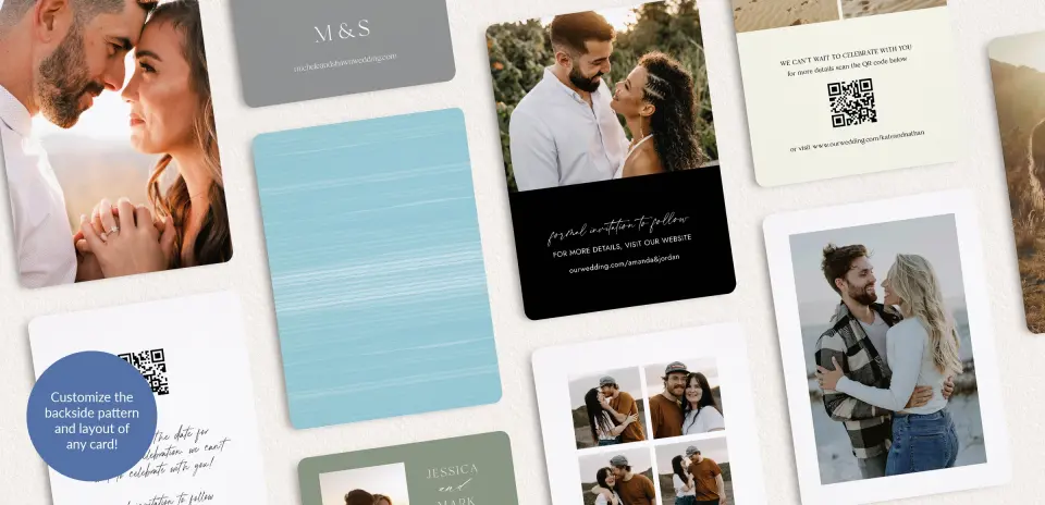 Back of Save the Date Card