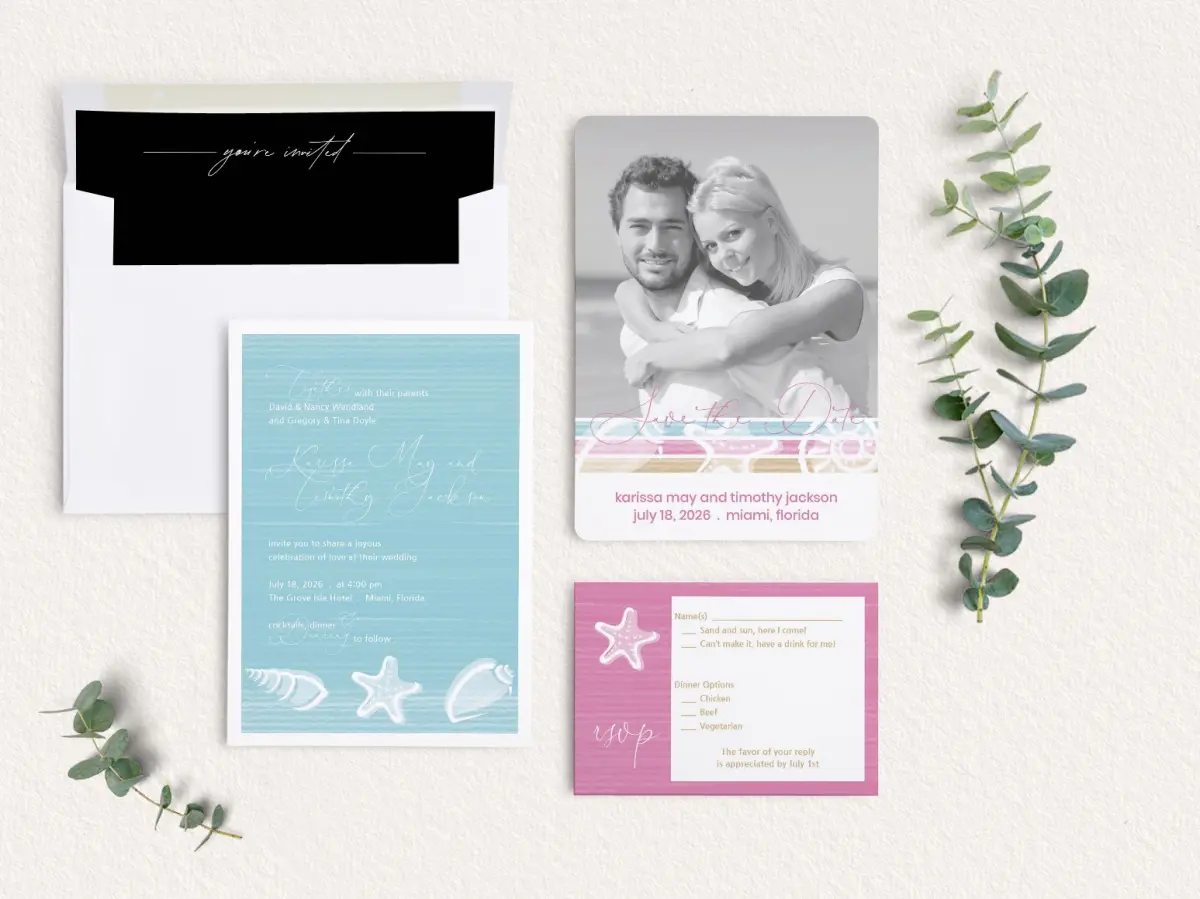 Front of Save the Date Card