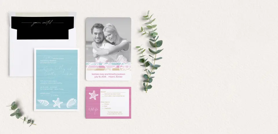 Front of Save the Date Card