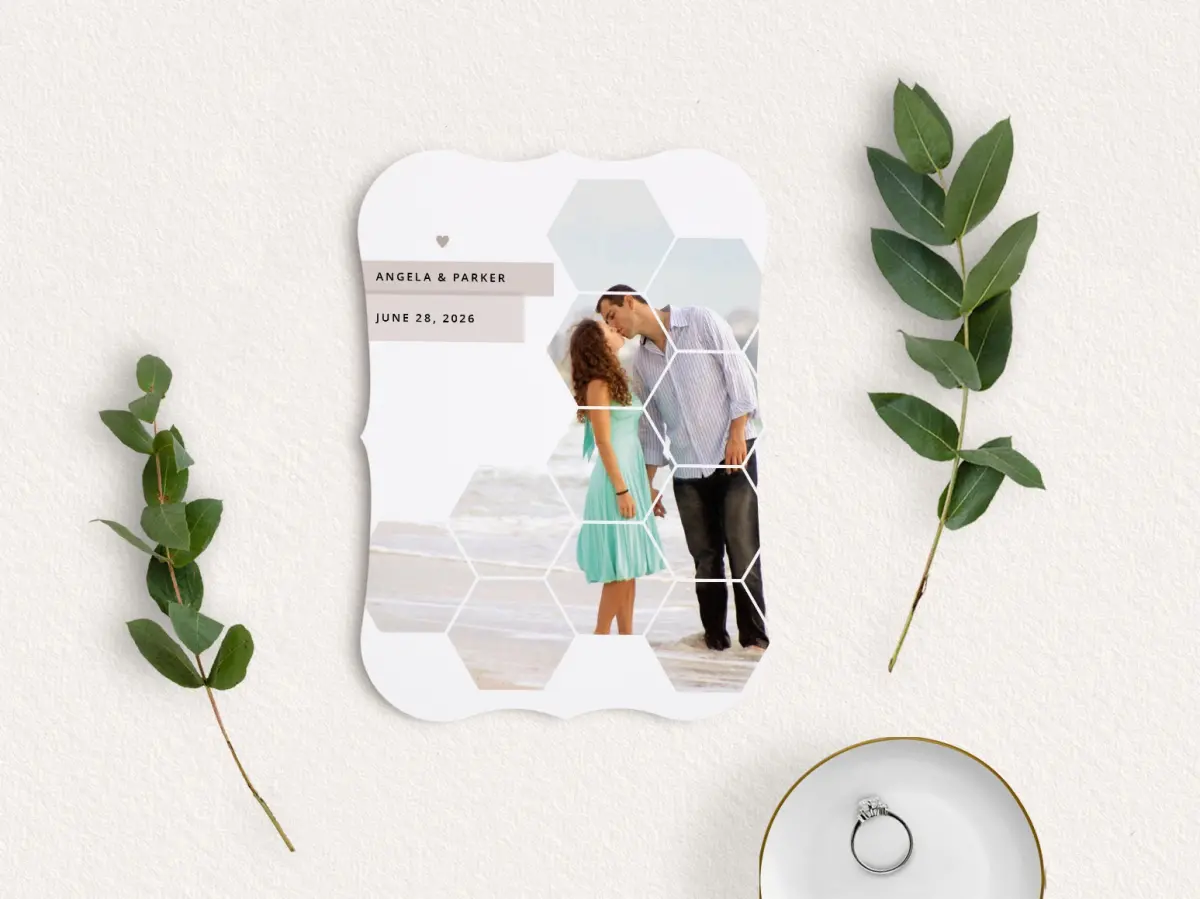 Save the Date Card with Optional Guest Addressing Service