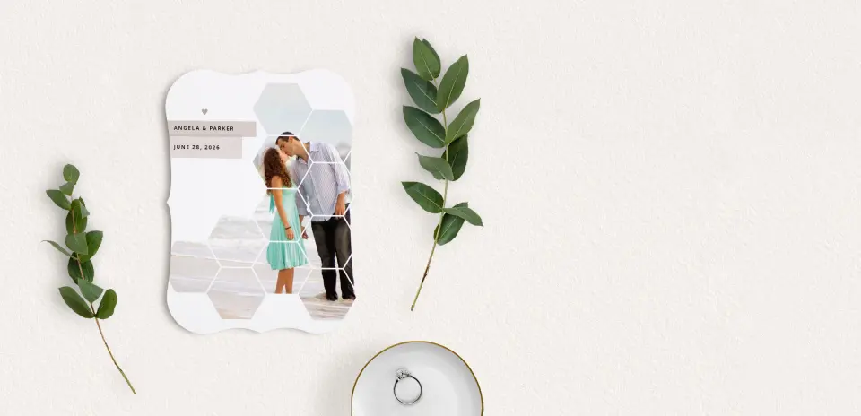 Save the Date Card with Optional Guest Addressing Service