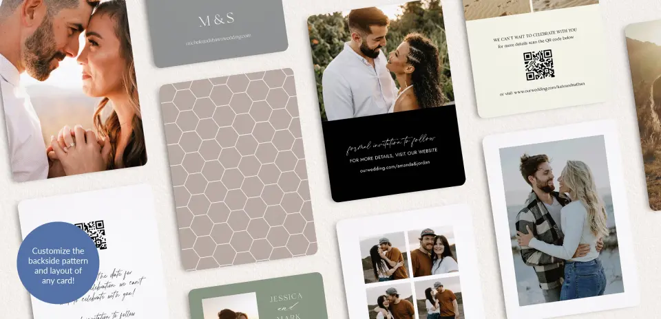 Back of Save the Date Card