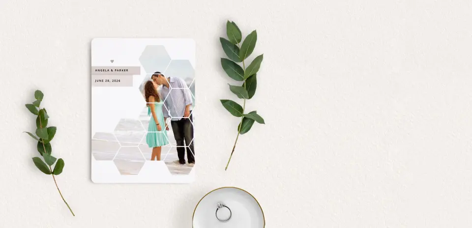 Save the Date Card with Optional Guest Addressing Service