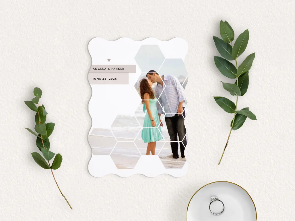 Save the Date Card with Optional Guest Addressing Service