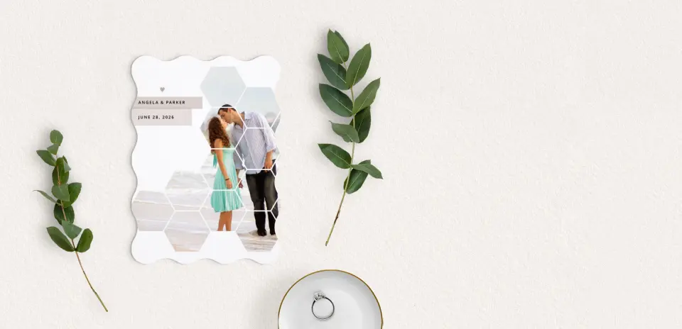 Save the Date Card with Optional Guest Addressing Service