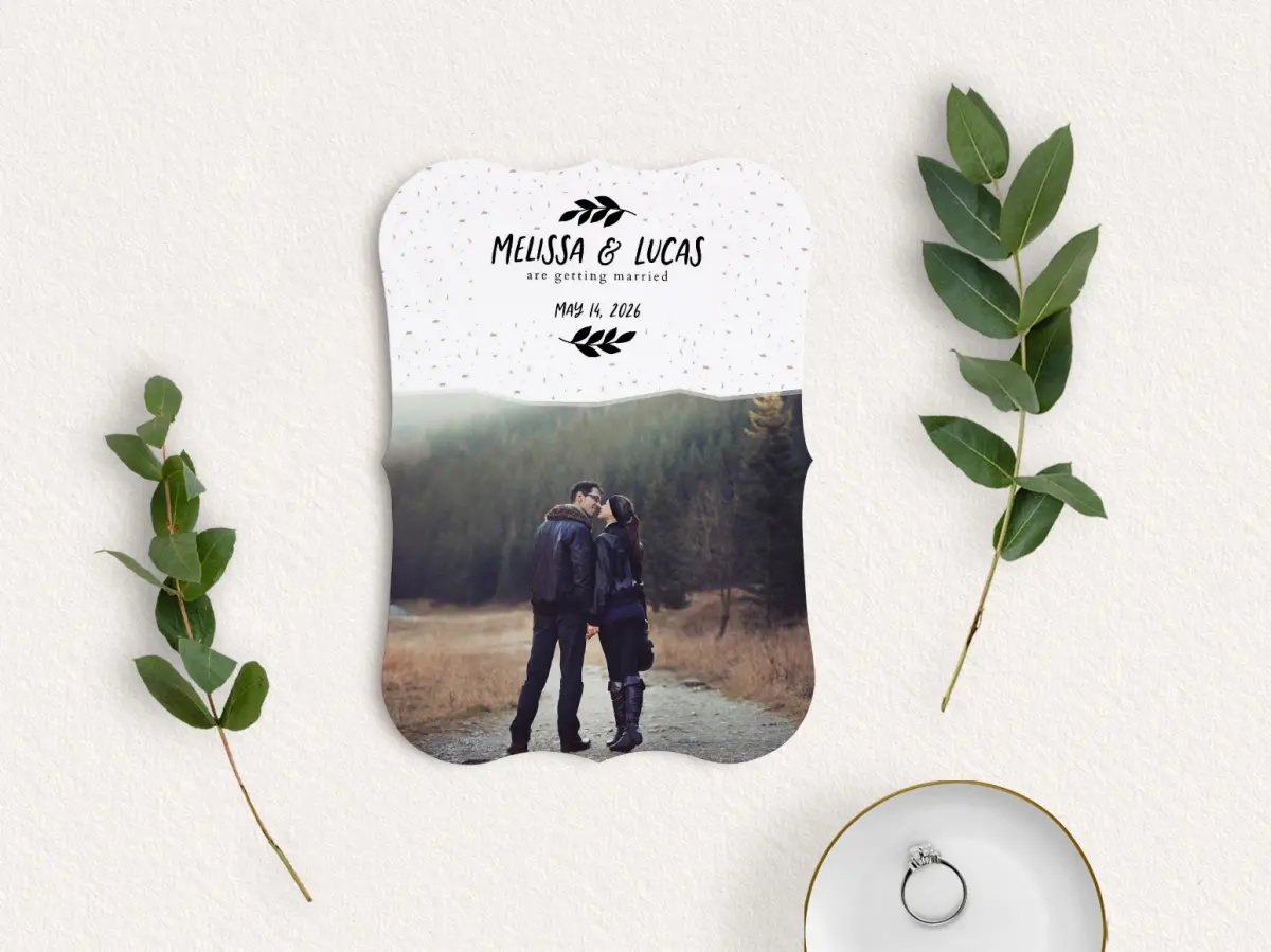Save the Date Card with Optional Guest Addressing Service