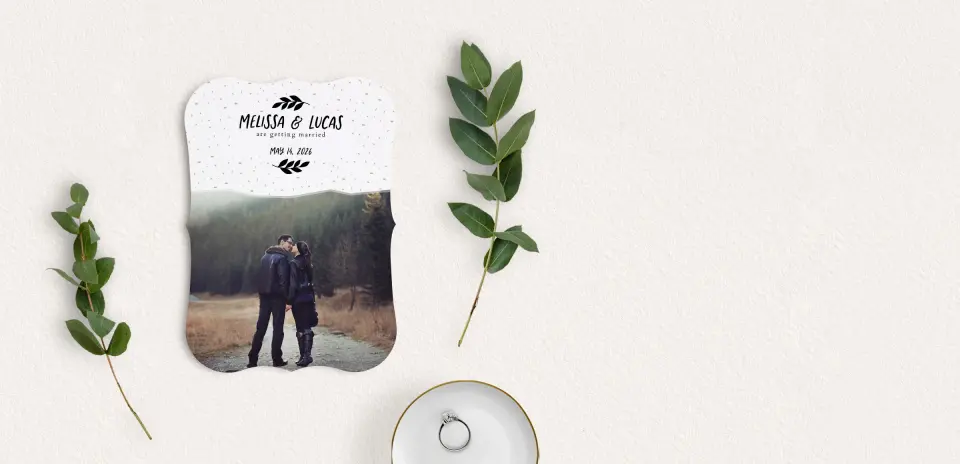 Save the Date Card with Optional Guest Addressing Service