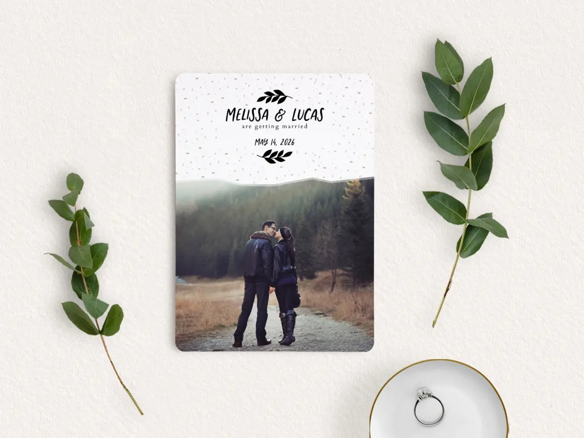Save the Date Card with Optional Guest Addressing Service