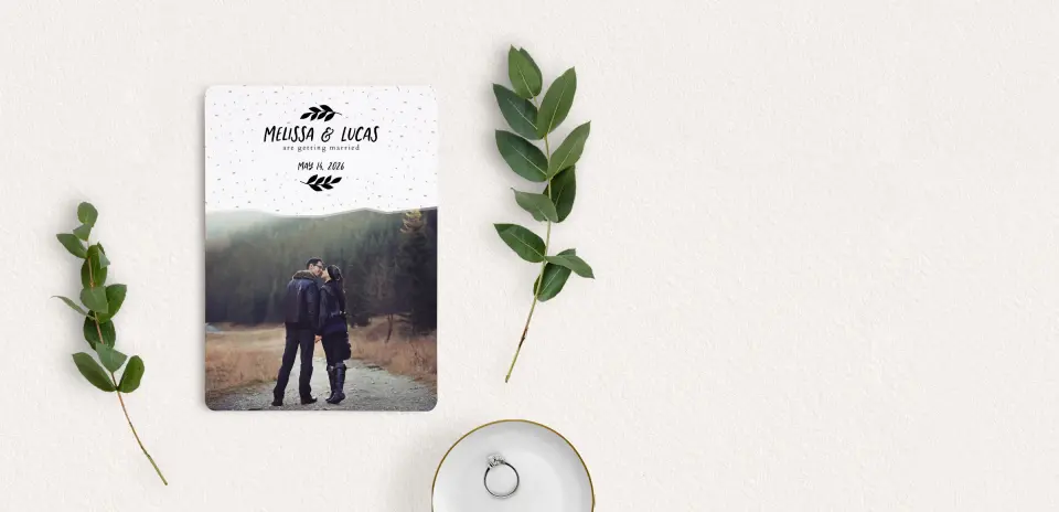 Save the Date Card with Optional Guest Addressing Service