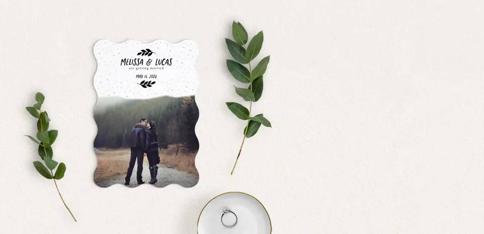Save the Date Card with Optional Guest Addressing Service