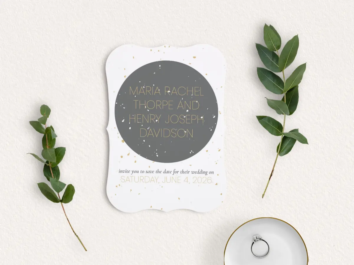 Save the Date Card with Optional Guest Addressing Service
