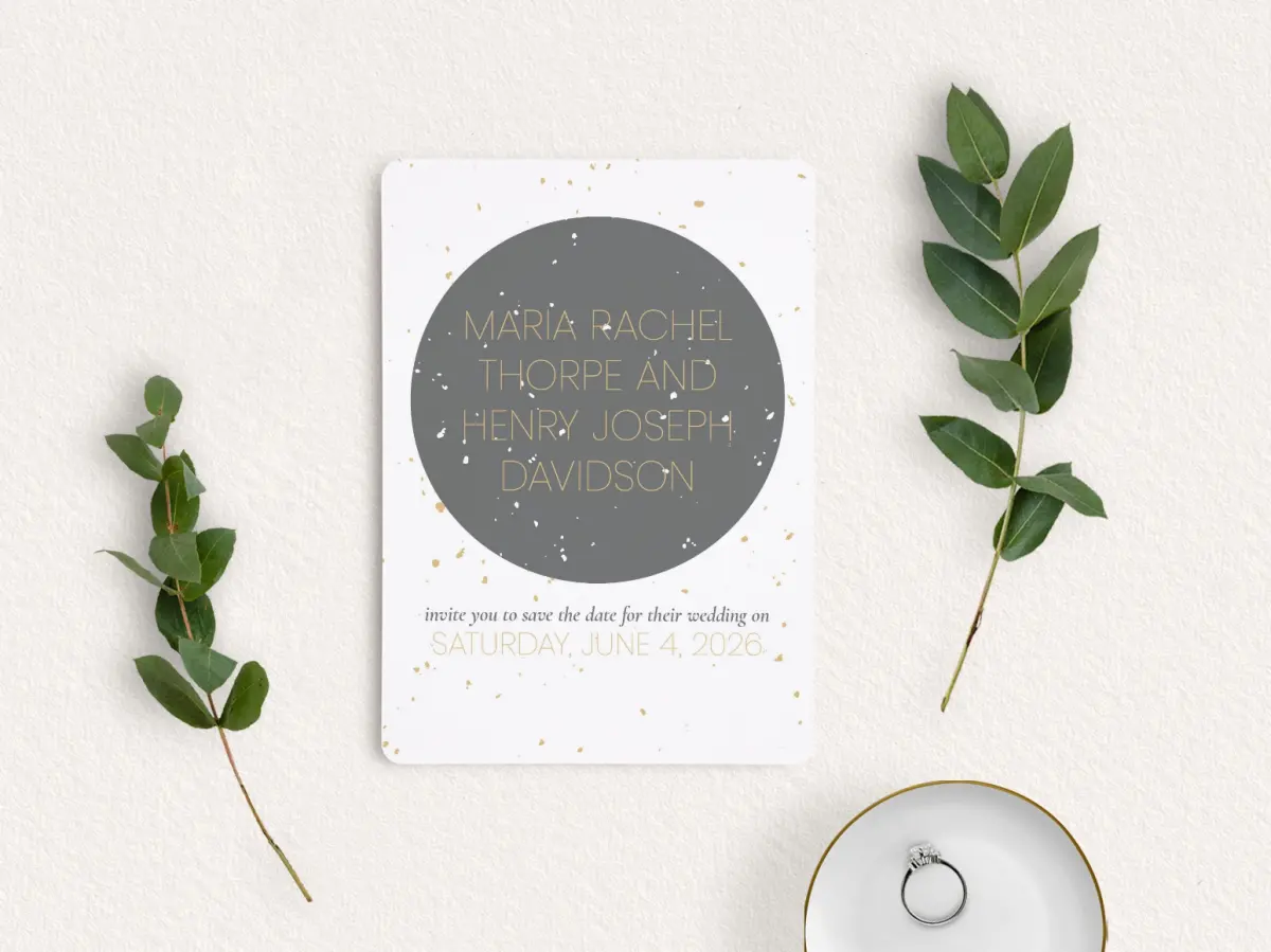 Save the Date Card with Optional Guest Addressing Service