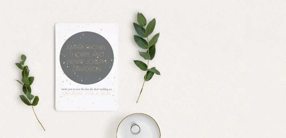 Save the Date Card with Optional Guest Addressing Service