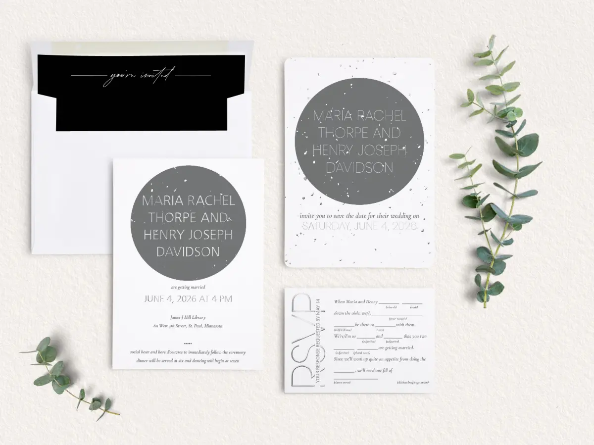 Front of Save the Date Card
