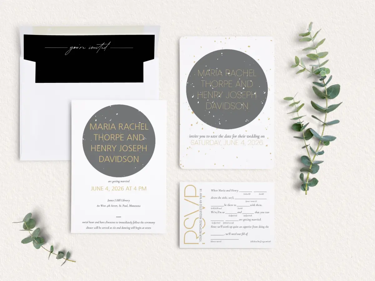 Front of Save the Date Card