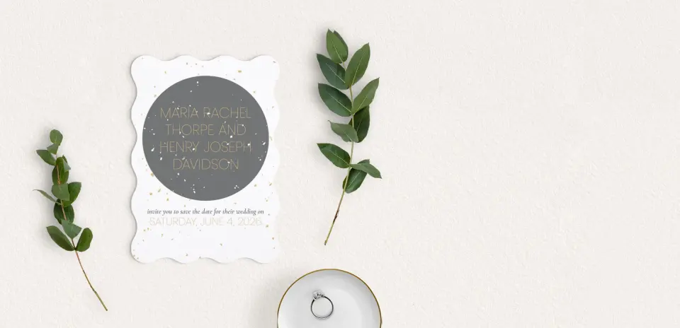 Save the Date Card with Optional Guest Addressing Service