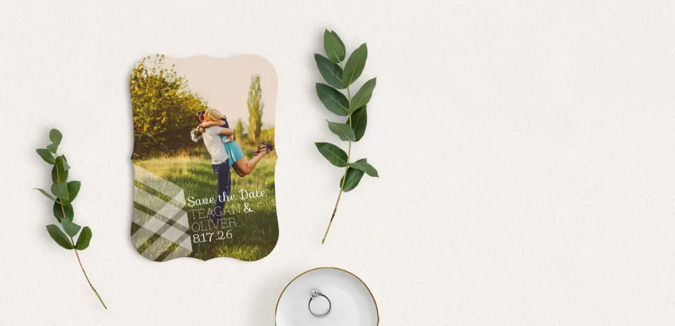 Save the Date Card with Optional Guest Addressing Service