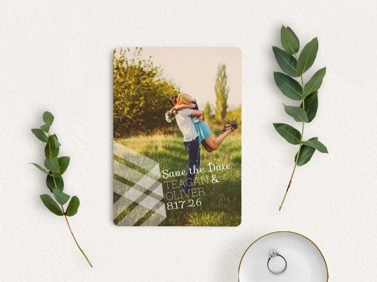 Save the Date Card with Optional Guest Addressing Service