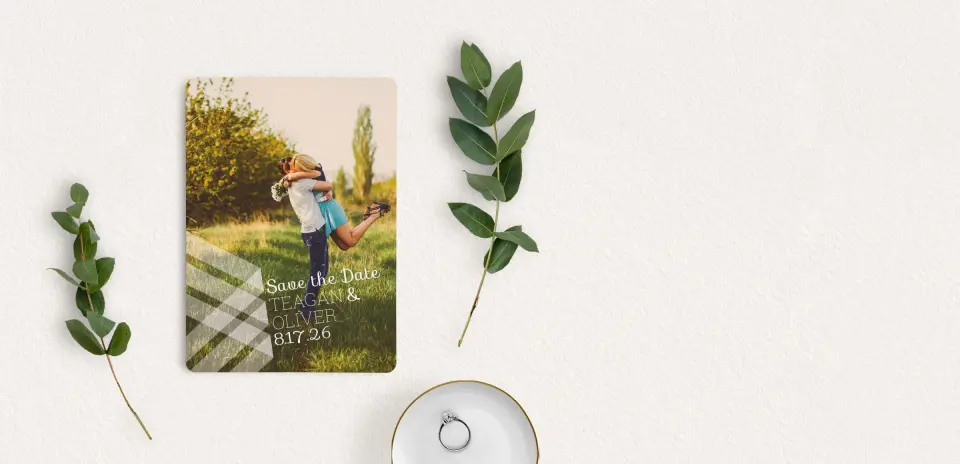 Save the Date Card with Optional Guest Addressing Service