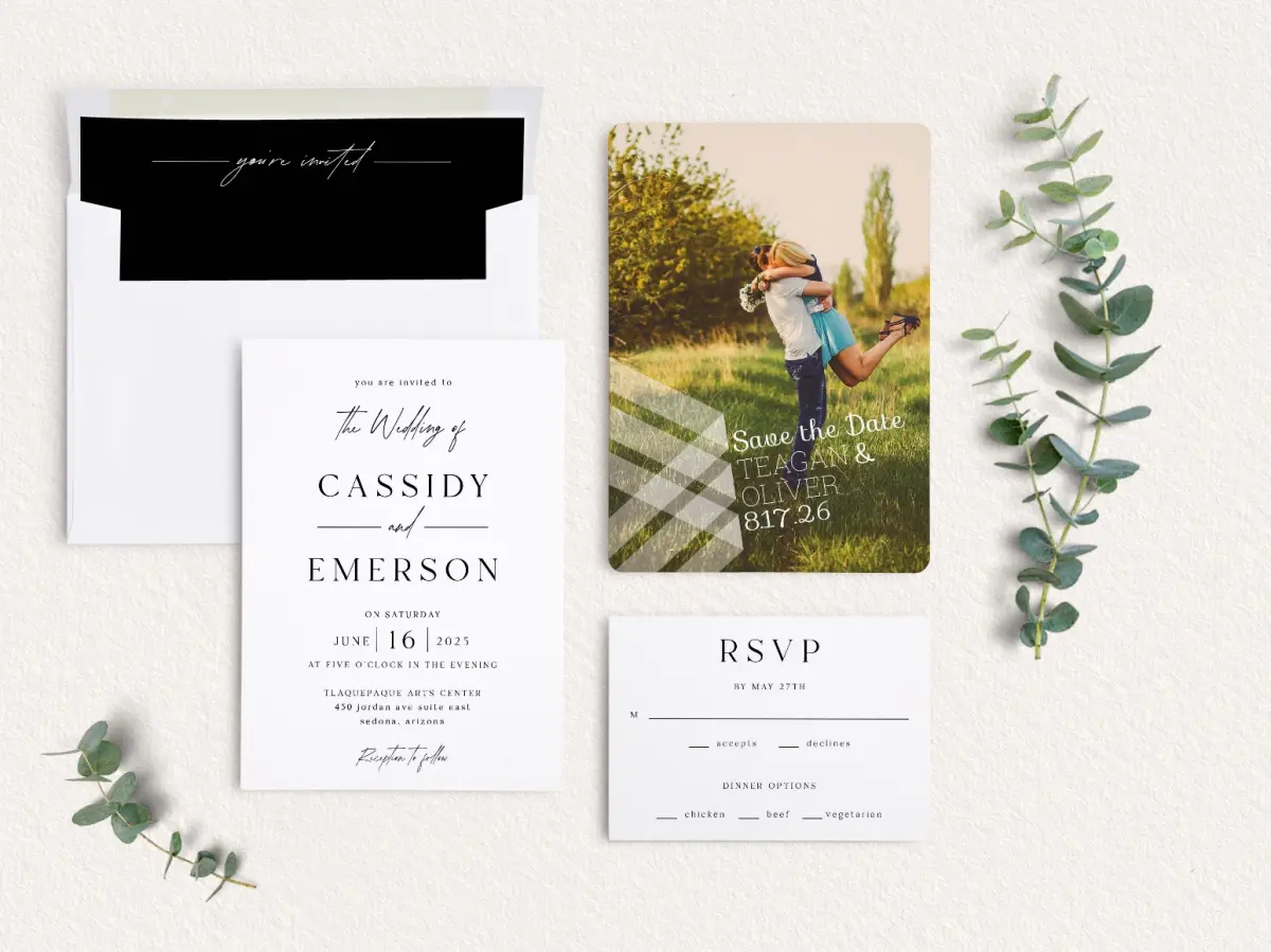Front of Save the Date Card