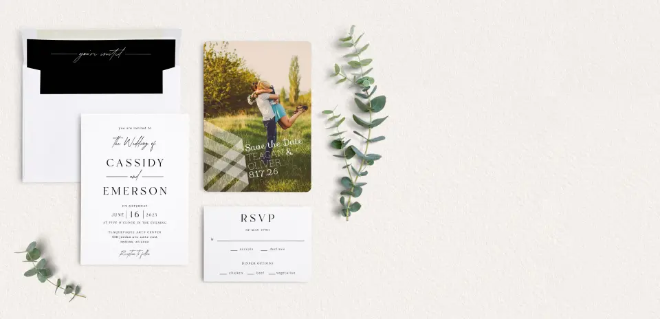 Front of Save the Date Card