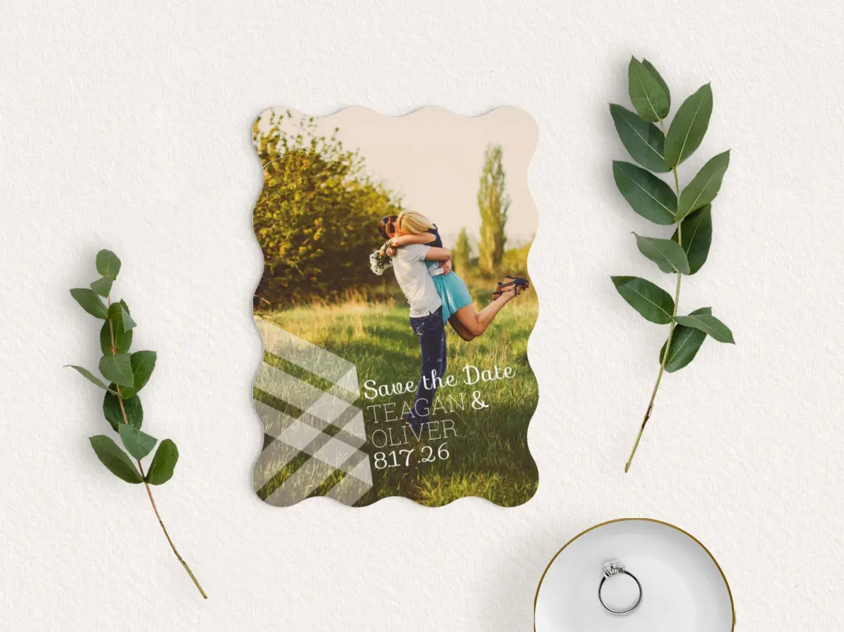 Save the Date Card with Optional Guest Addressing Service