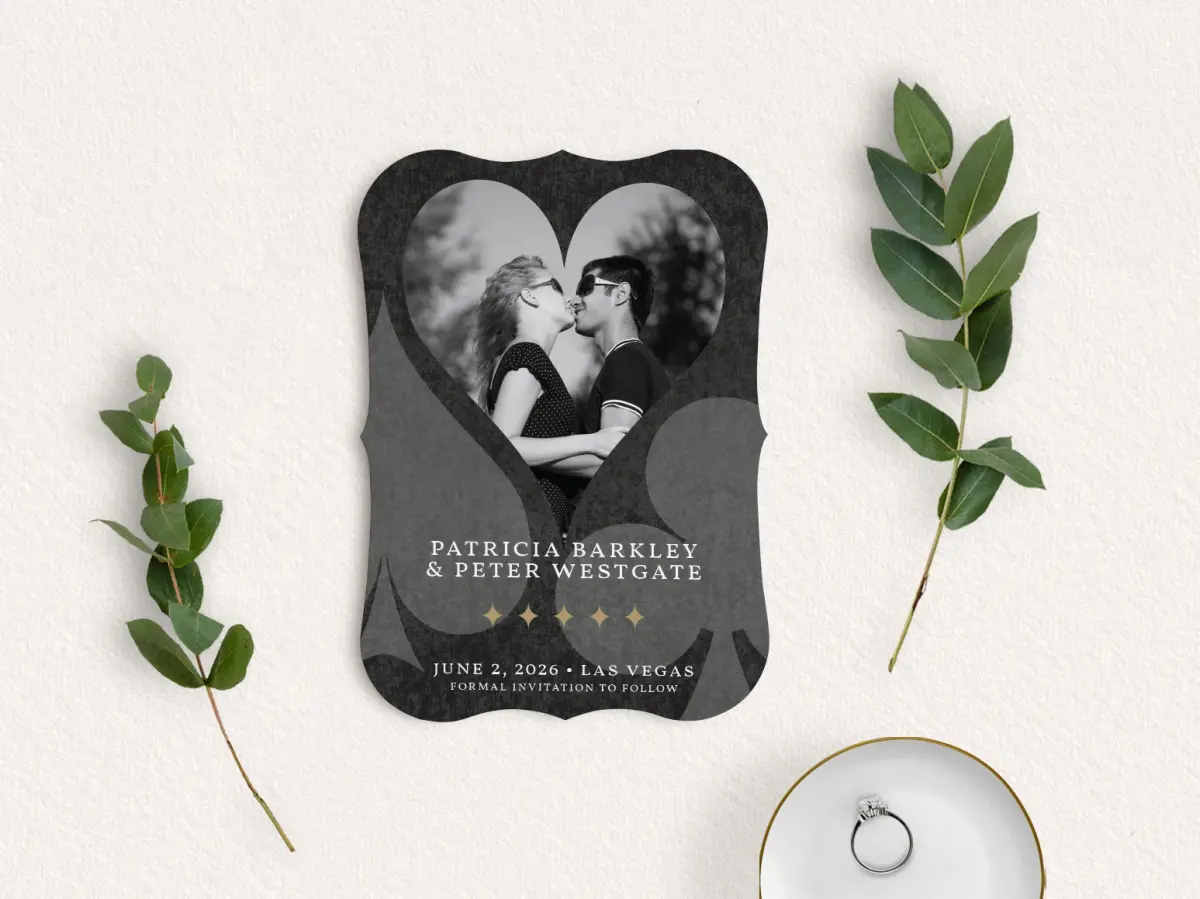 Save the Date Card with Optional Guest Addressing Service