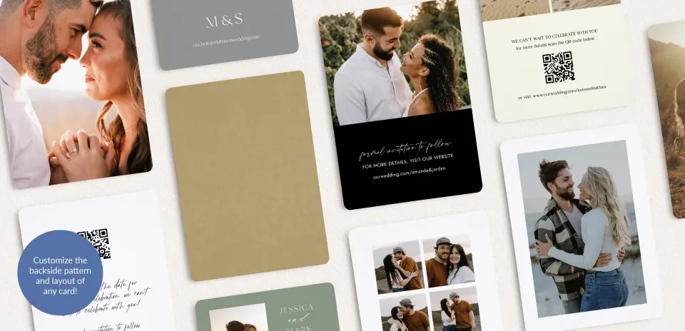 Back of Save the Date Card