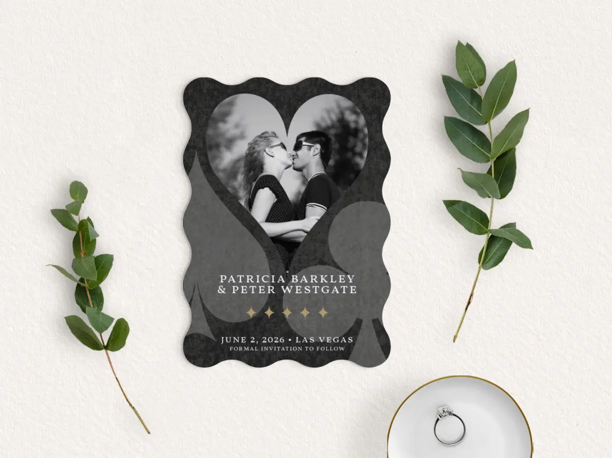 Save the Date Card with Optional Guest Addressing Service