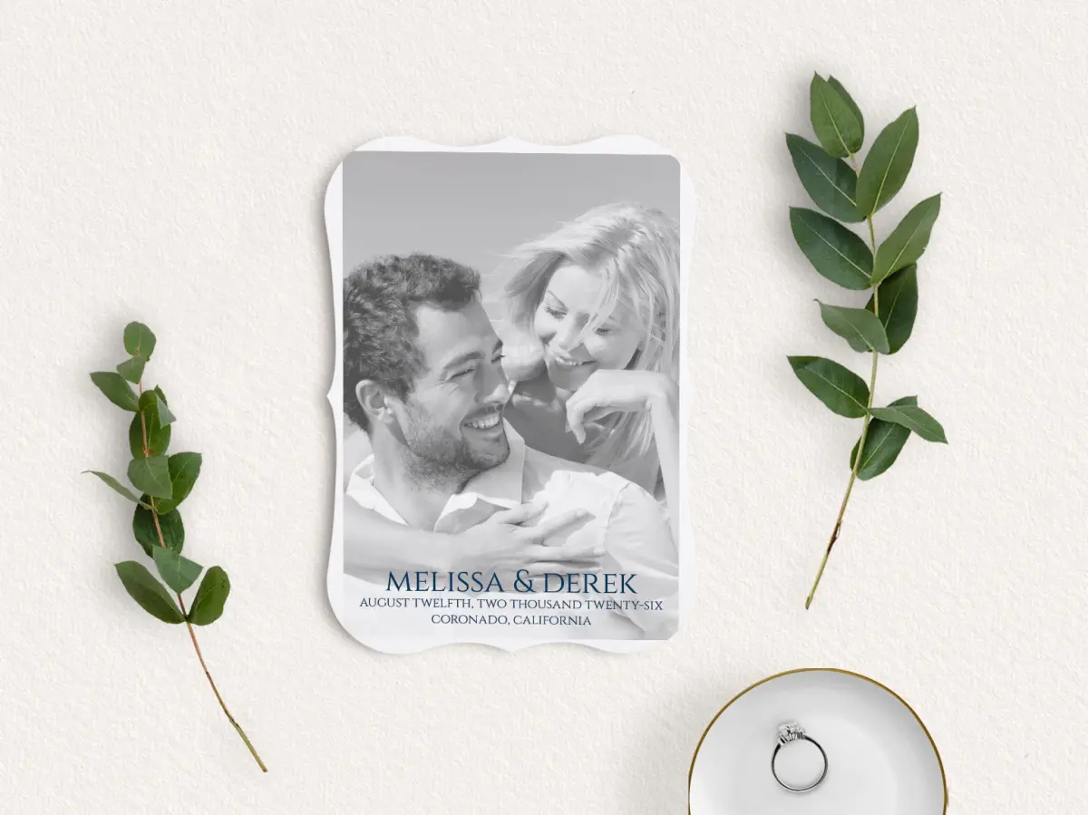 Save the Date Card with Optional Guest Addressing Service