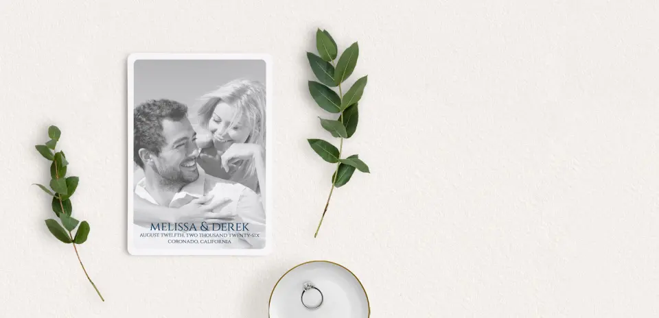 Save the Date Card with Optional Guest Addressing Service