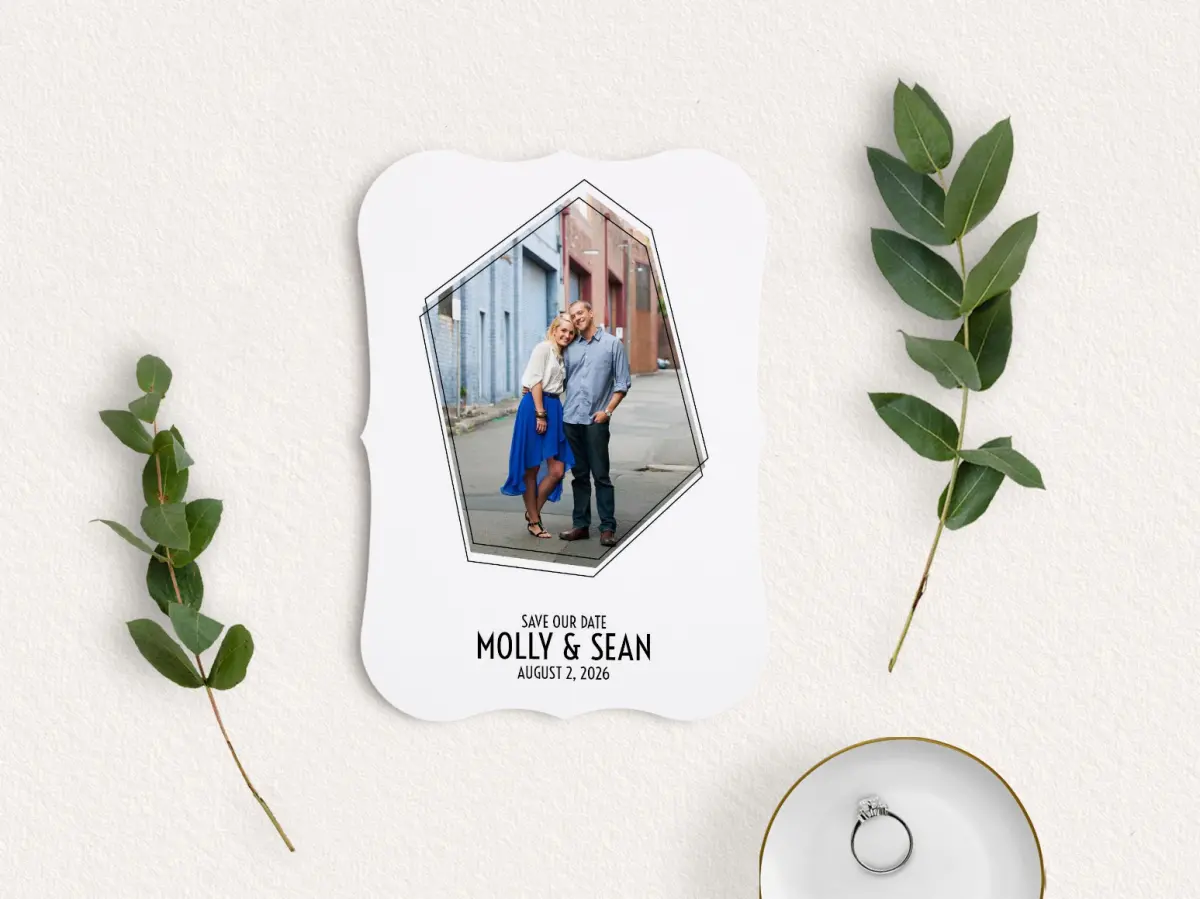 Save the Date Card with Optional Guest Addressing Service